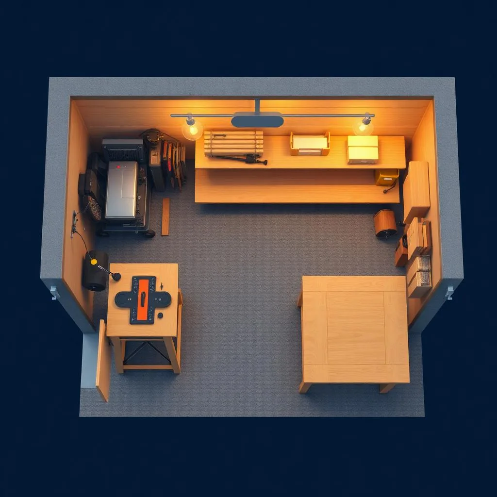 Essential Workshop Layout Plans compact garage shop